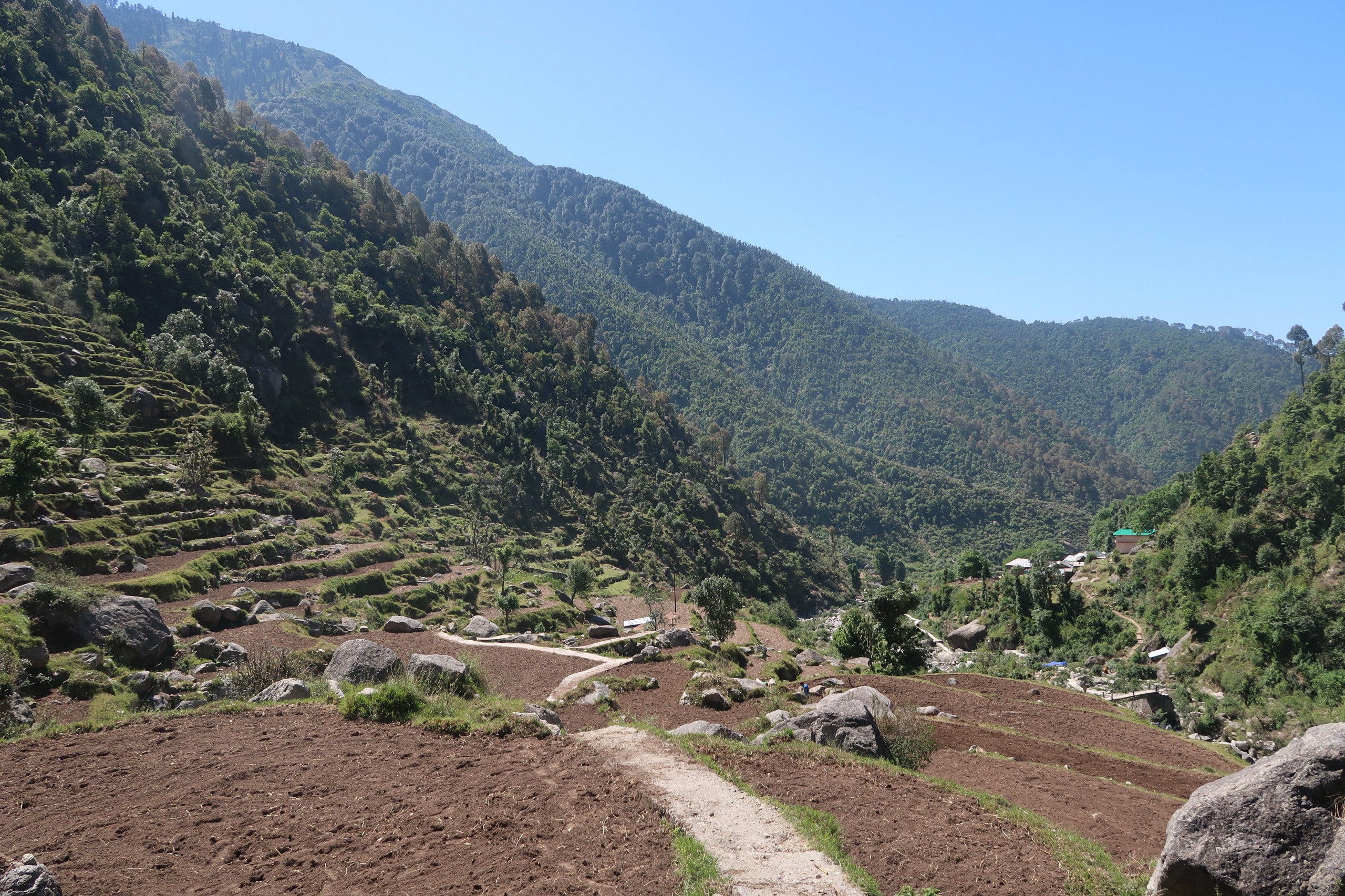 View of the trek through the valley 