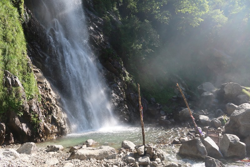 The pool at the base of the waterfall 