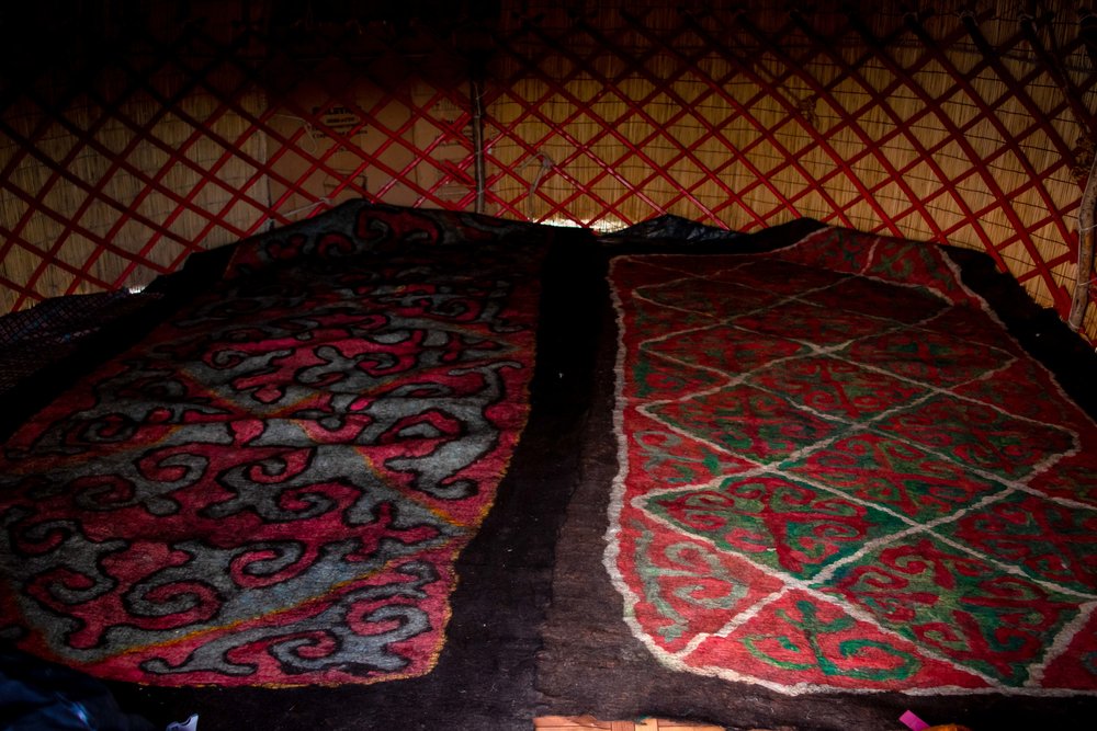 Inside the Yurts