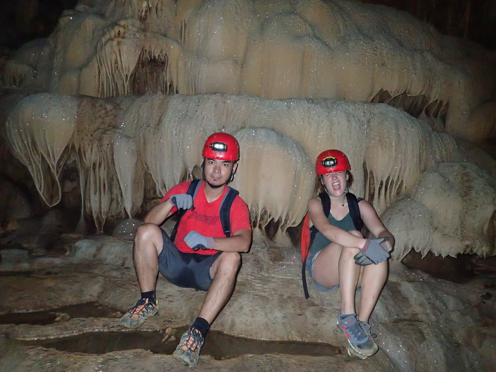 Posing with Audrey—a traveler from Belgium who I first met on the day of our caving tour