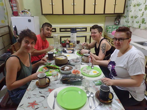 Breakfast at Trexplore homestay before our cave exploration