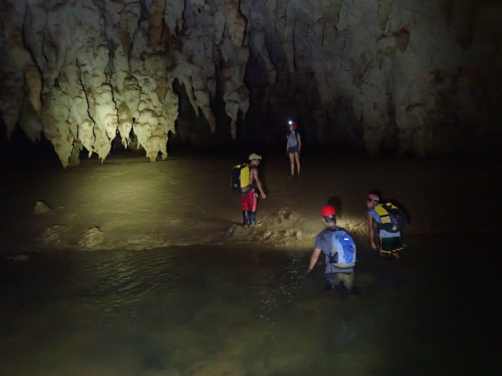 Natural pools inside the cave gives an additional obstacle to go through—it was fun wading into these cold waters though